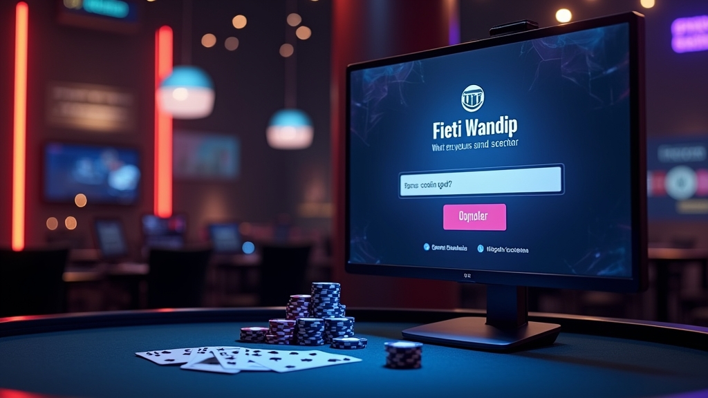 Neuer Spieler prüft den Bonuscode auf einem leuchtenden Casino-Display